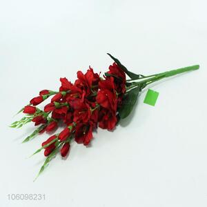 Hot selling 5 heads gladiolus plastic artificial flowers