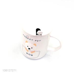 Lowest Price Cartoon Dog Printing Ceramic Coffee Cup Water Cup