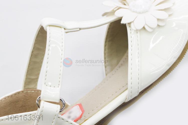 New Kids Baby Girls White Princess Shoes Children Single Pu Shoes