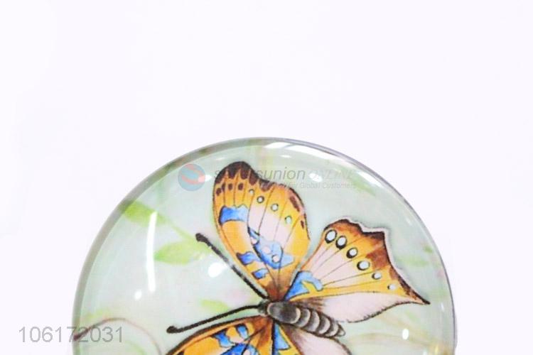 Bulk price butterfly design dome glass fridge magnet