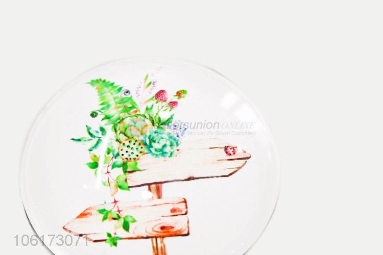 Top sale decorative flower picture glass fridge magnet