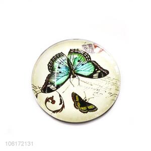 China suppliers decorative butterfly picture glass fridge magnet