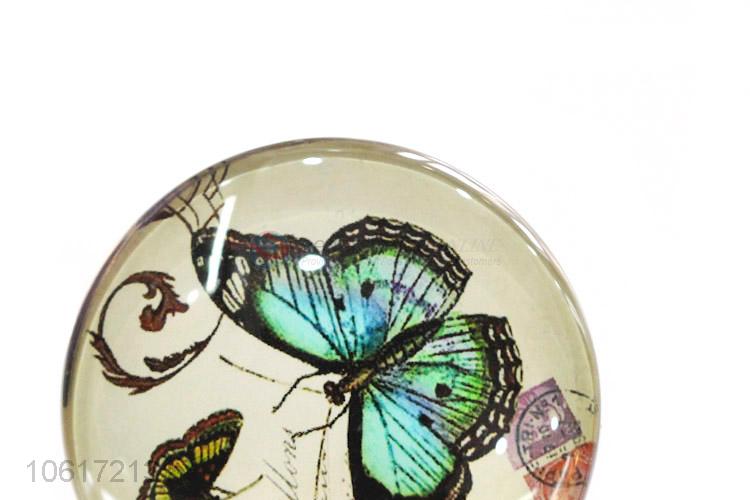 China suppliers decorative butterfly picture glass fridge magnet