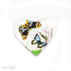 Wholesale popular home decor heart shaped glass fridge magnet