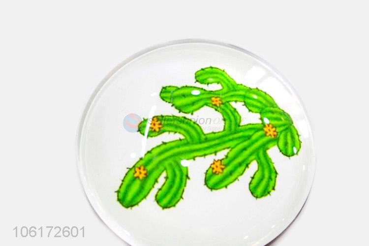 China manufacturer cactus design dome glass fridge magnet