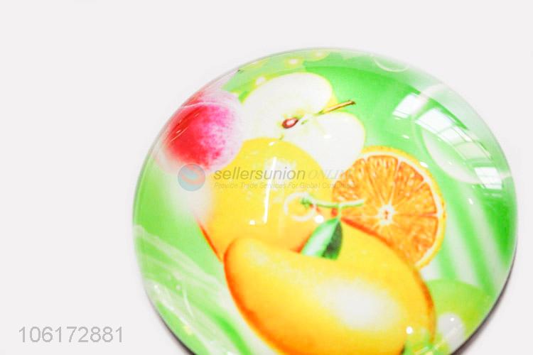 Factory price fruit design dome glass fridge magnet