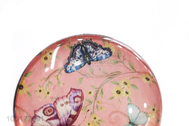 Best sale butterfly design dome glass fridge magnet