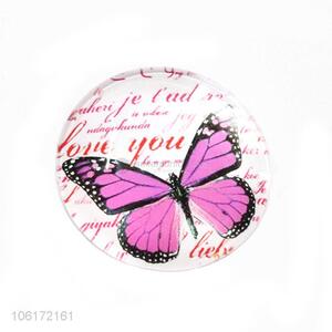 Wholesale cheap decorative butterfly picture glass fridge magnet