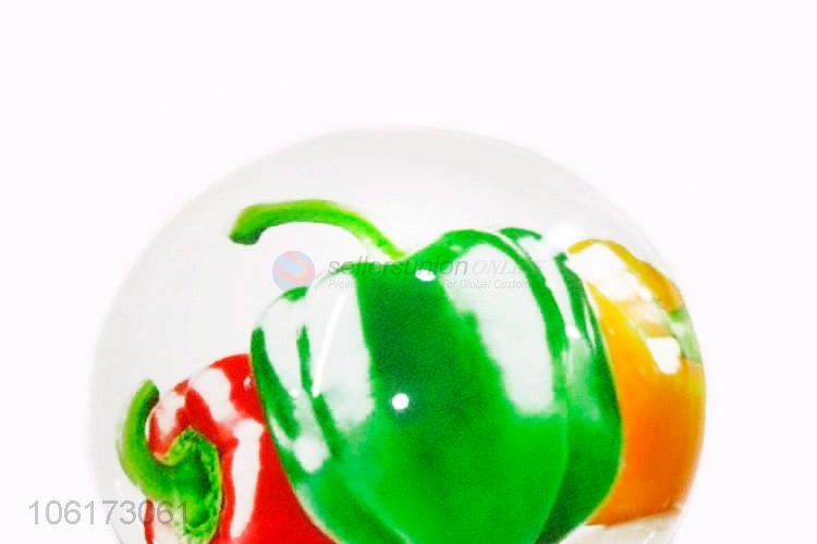 Top quality vegetables design dome glass fridge magnet