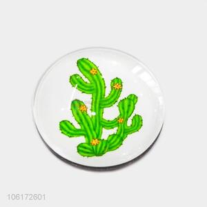 China manufacturer cactus design dome glass fridge magnet