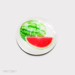 Professional supply watermelon design dome glass fridge magnet