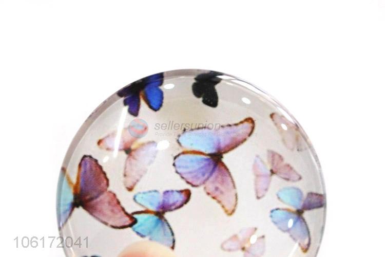 Great sales decorative butterfly picture glass fridge magnet