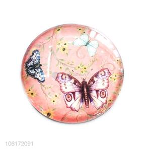 Best sale butterfly design dome glass fridge magnet