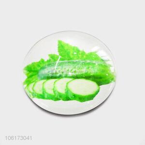 Recent design decorative vegetables picture glass fridge magnet