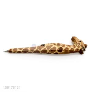 Promotional Gift Animal Head Wooden Ball-point Pen