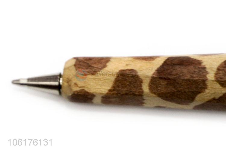 Promotional Gift Animal Head Wooden Ball-point Pen