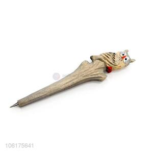 Low Price Hand Engraving Wooden Animal Ballpoint-pen