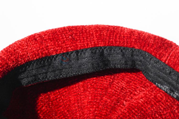 Wholesale New Red Chenille Beret Hats Caps For Woman