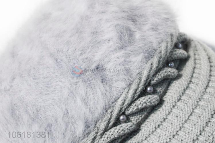 Good Quality Custom Rabbit Hair Beret And Fashion Winter Hat