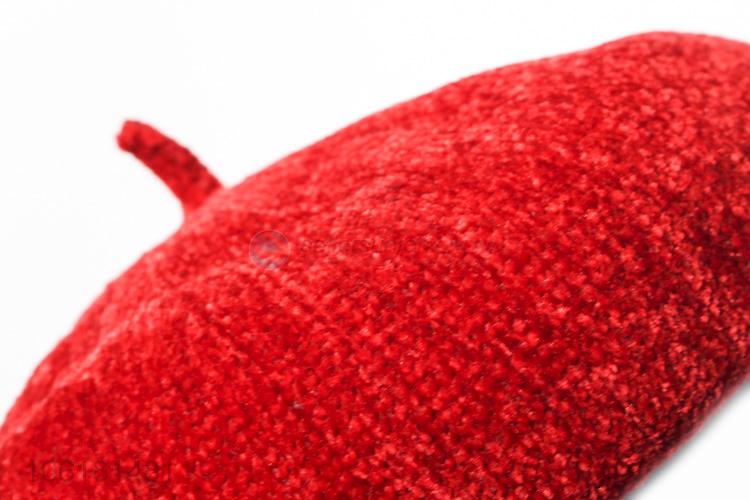 Wholesale New Red Chenille Beret Hats Caps For Woman