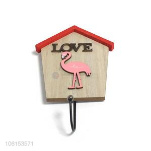 Factory sell house shape flamingo iron hook