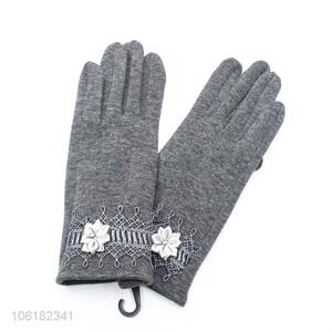 New Arrival Flower Warm Gloves Winter Touch Screen Gloves