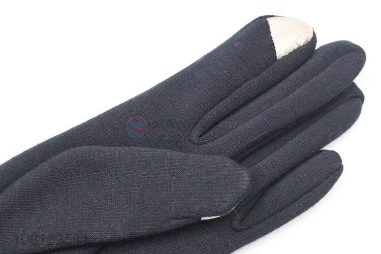 Custom Soft Wool Gloves Fashion Ladies Warm Gloves