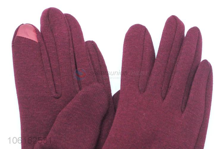 Fashion Winter Ladies Warm Gloves With Bowknot