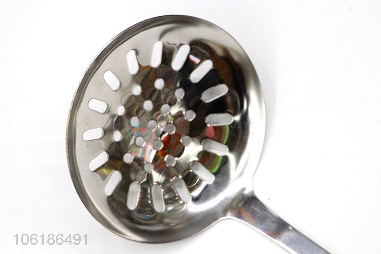 China factory cooking utensils stainless steel slotted ladle