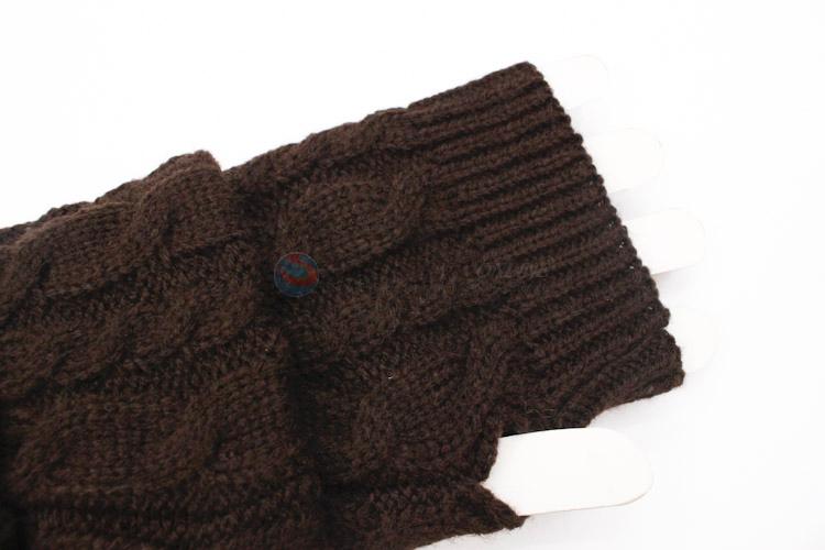 China Factory Warmer Knitted Arm Fingerless Long Gloves