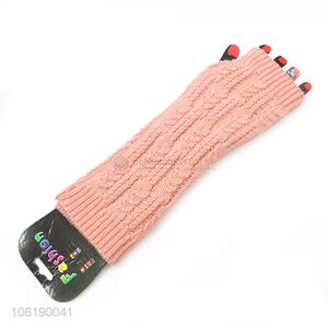 Factory Price Knitted Mittens Women Long Fingerless Gloves