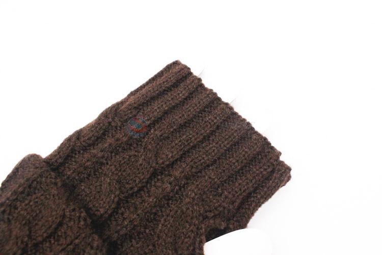 Factory Export Knit Warm Long Stretch Fingerless Gloves