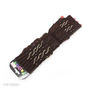 Factory Export Knit Warm Long Stretch Fingerless Gloves