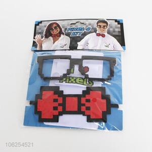 Great sales pixel glasses and pixel bow tie for party