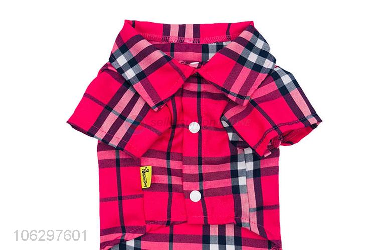 Good Quality Cotton Plaid Shirt For Pet