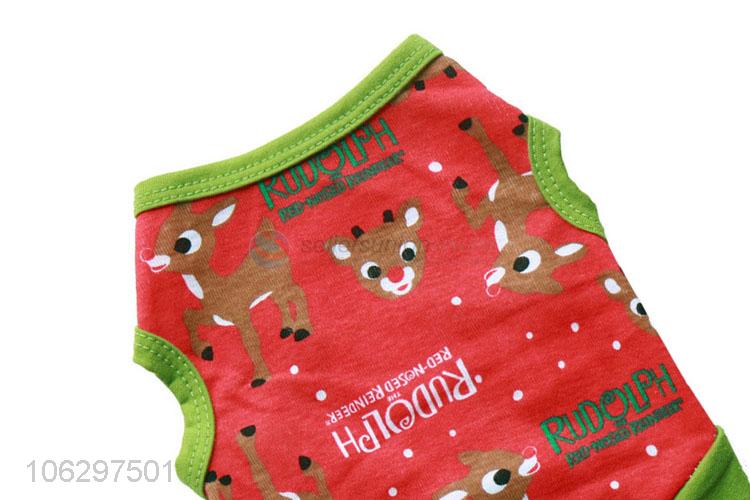 Cartoon Printing Pet Clothes Dog Waistcoat