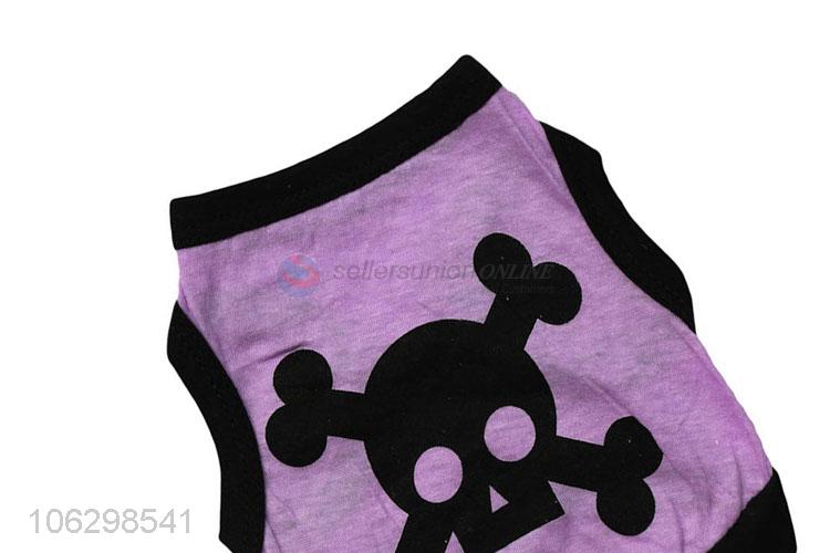 High Quality Skull Pattern Cotton Vest For Pet