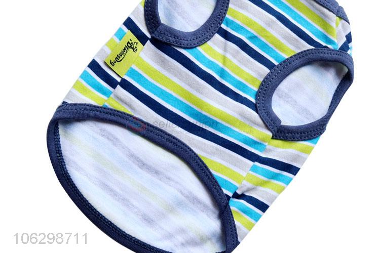 Fashion Pet Dog Cotton Stripe Tank Top