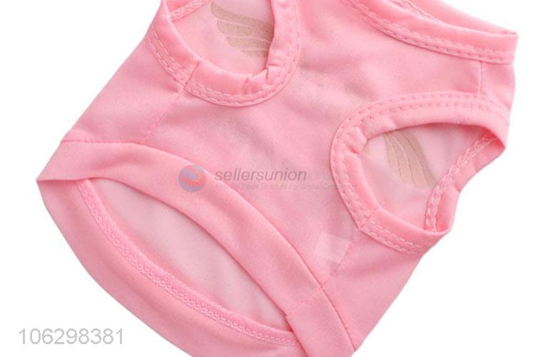 Fashion Design Pink Cotton Vest For Pet