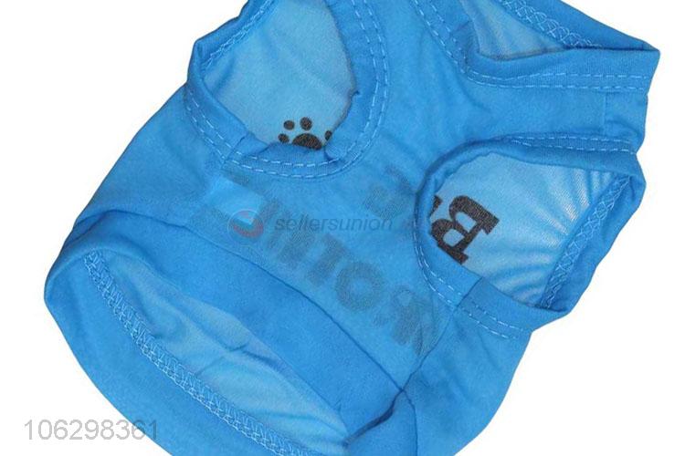 Wholesale Blue Pet Vest With Paw Pattern