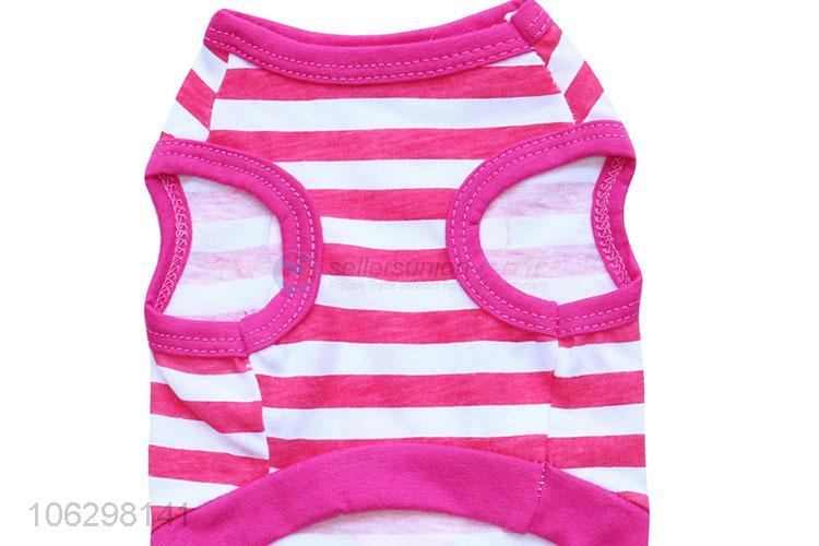 Modern Style Cotton Stripe Vest For Pet