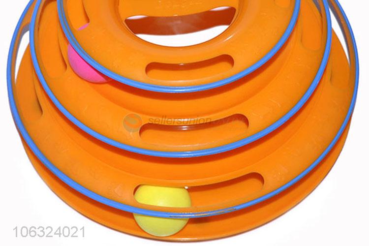 New Plastic 3 Levels Cat Toy Mouse Cat Toy Tower Of Tracks Pet Toy With Balls