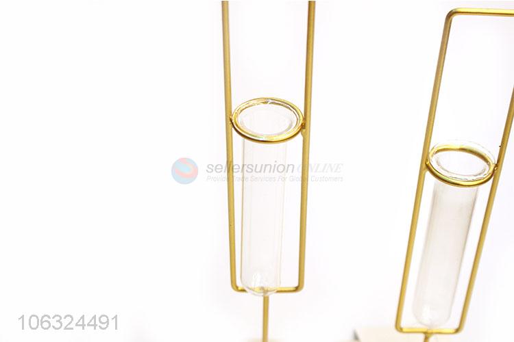 Fashion Simple Metal Geometric Candlestick Decorative Flower Shelves