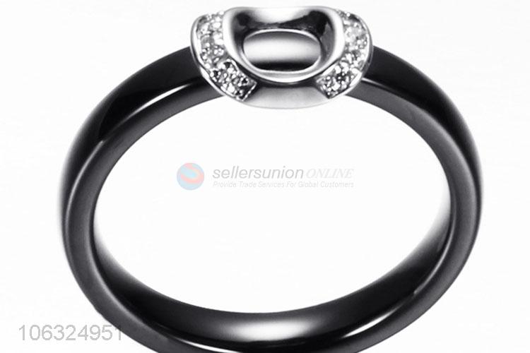 Popular Black Wedding Couple Ceramic Finger Ring For Men Women