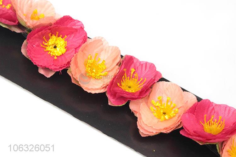 Wholesale Cheap Elastic Artificial Flower Handmade Headband