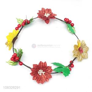 New Beautiful Flower Hair Wreath Headband For Girls