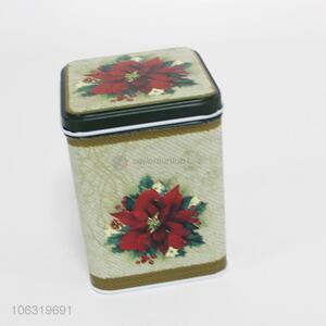 Wholesale flower printed iron cans storage cans