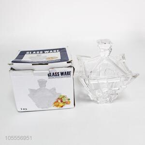 Hot sale transparent glass storage candy jar