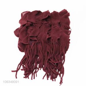 High quality fashion acrylic knit women scarf