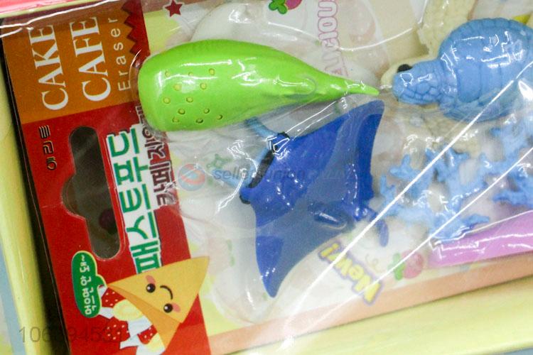 Premium quality lovely kids stationery colorful 3D cartoon erasers